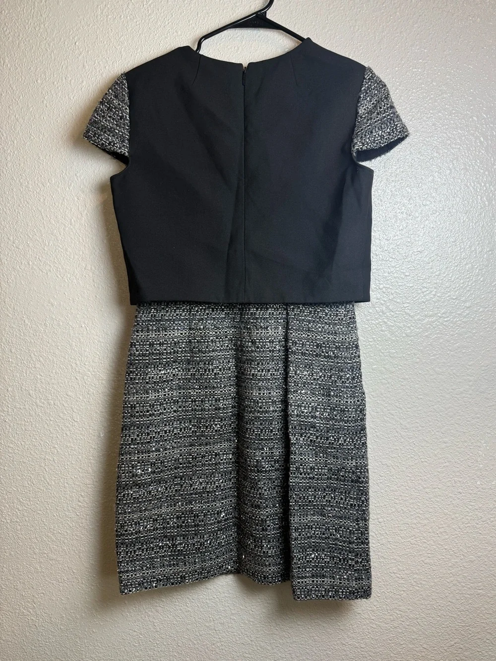 Tory Burch Deandra Gray Tweed Metallic Dress Size 4